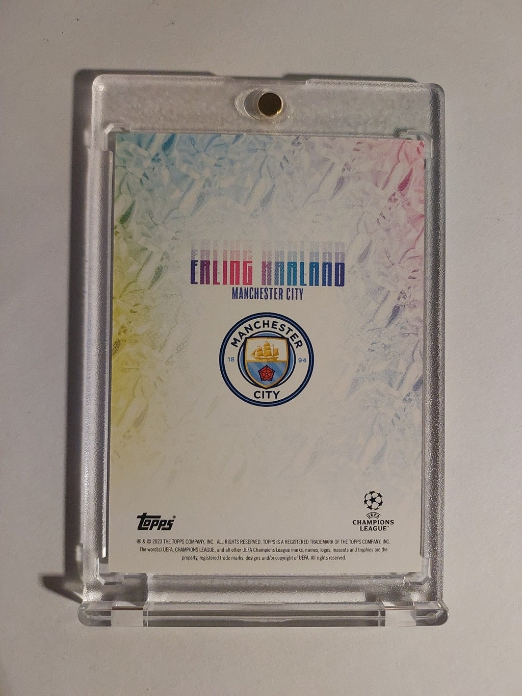 Topps UCC 2022-23 Erling Haaland Manchester City Parallel Insert Ultra Rare Hit – Bild 2