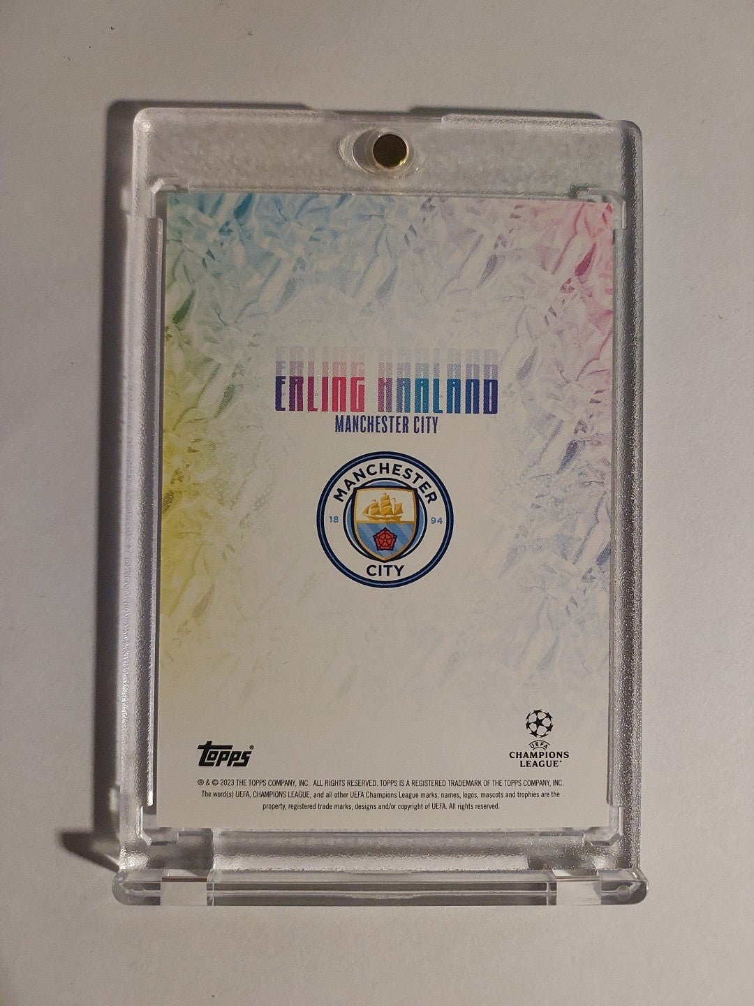 Topps UCC 2022-23 Erling Haaland Manchester City Parallel Insert Ultra Rare Hit – Bild 2
