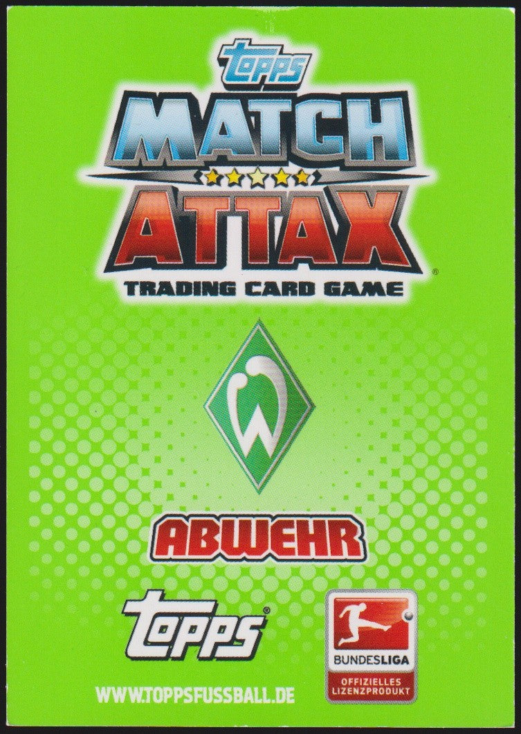 Topps Match Attax Naldo Werder Bremen Bundesliga Parallel Rare – Bild 2