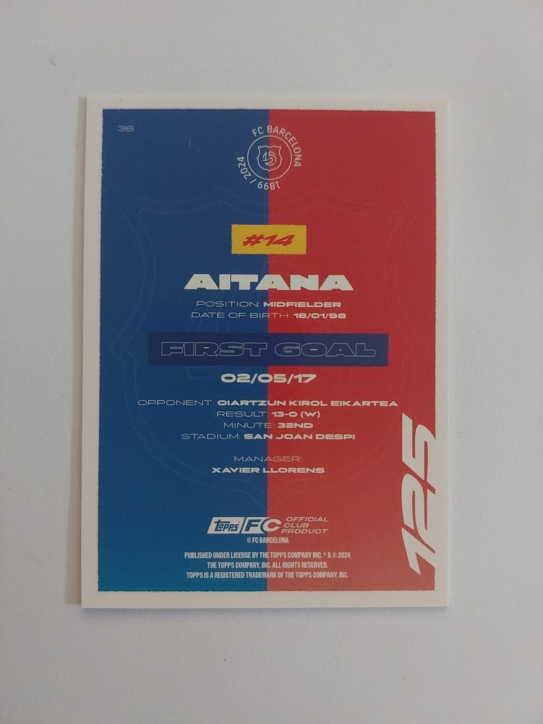 Topps FC Barcelona Team Set 2024-25 Aitana Bonmati (Special Edition) – Bild 2