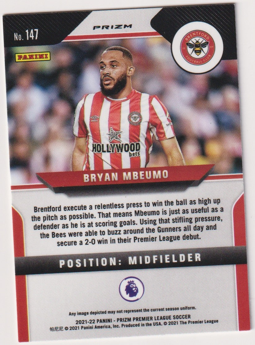 Panini Prizm 2021-22 Bryan Mbeumo Rookie Brentford Football Club Premier – Bild 2