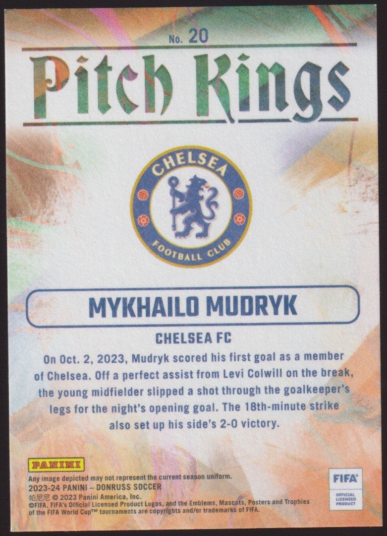 Panini Pitch Kings 2023-24 Mykhailo Mudryk Chelsea FC FIFA Parallel Rare – Bild 2