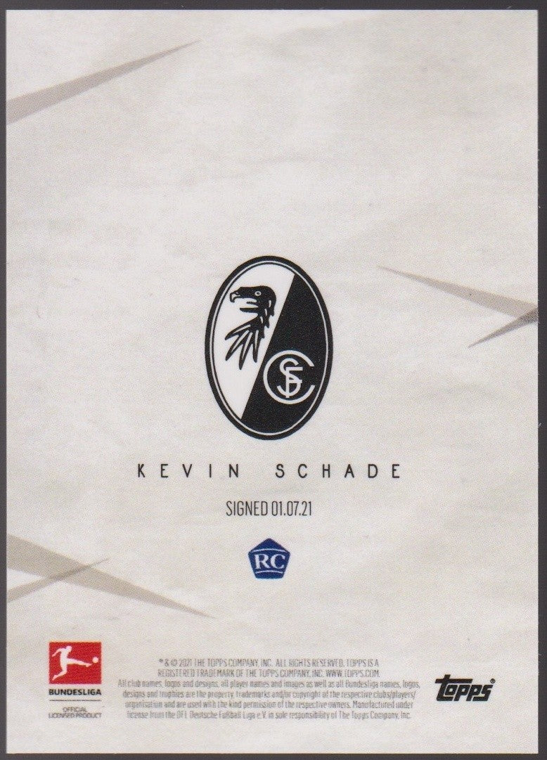 Topps Bundesliga 2021-22 Kevin Schade SC Freiberug Rookie Parallel Rare – Bild 2
