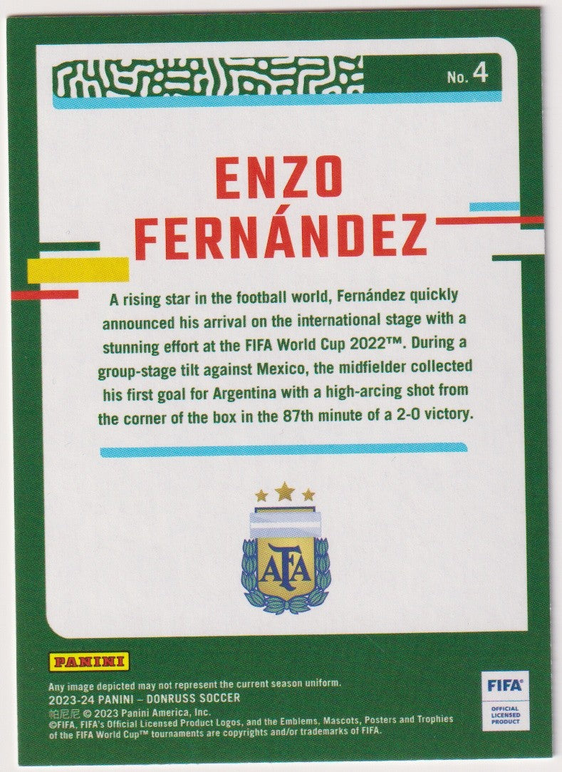 Panini 2023-24 - Donruss Soccer Enzo Fernández Argentina Parallel Rare – Bild 2