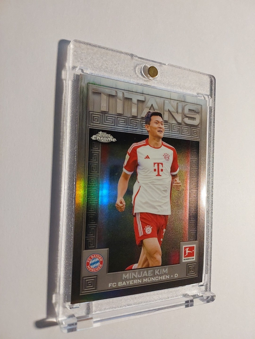 Topps Chrome Bundesliga 2023-24 Minjae Kim Bayern Parallel Refractor Insert Rare – Bild 2