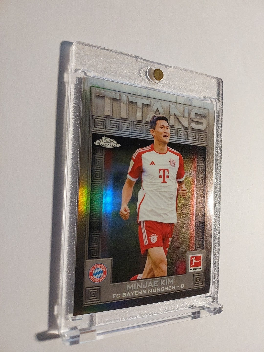 Topps Chrome Bundesliga 2023-24 Minjae Kim Bayern Parallel Refractor Insert Rare – Bild 2
