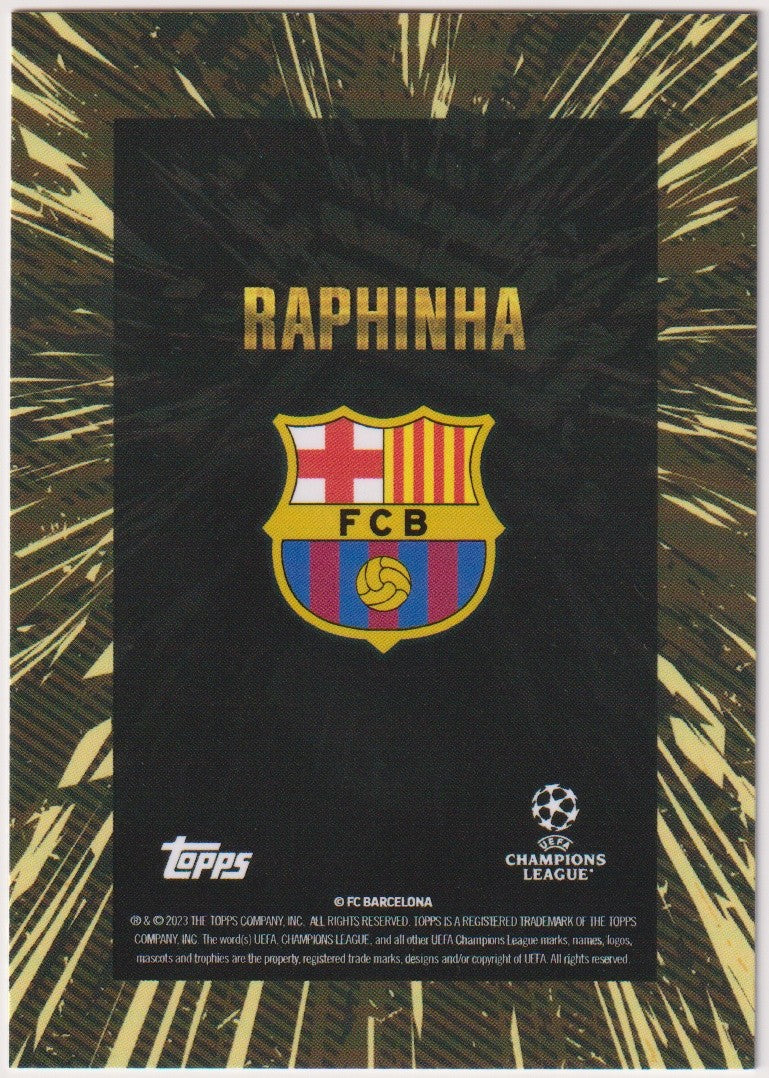 Topps X WHIP Gold 2022-23 Raphinha FC Barcelona Parallel Rare – Bild 2