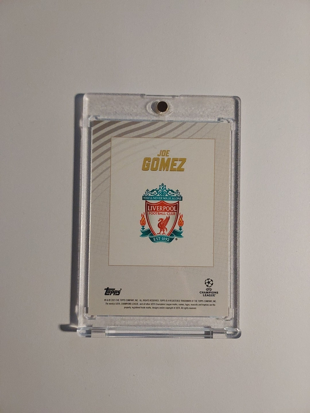 Topps UCC Gold 2022-23 Joe Gomez Auto Liverpool Parallel 54/99 Refractor Rare – Bild 2