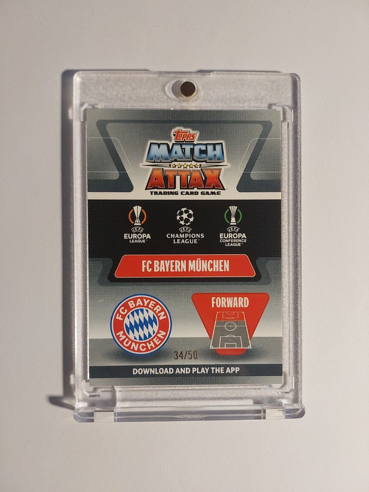 Topps Chrome Match Attax 2021-22 Serge Gnabry Bayern München Parallel 34/50 Rare – Bild 2