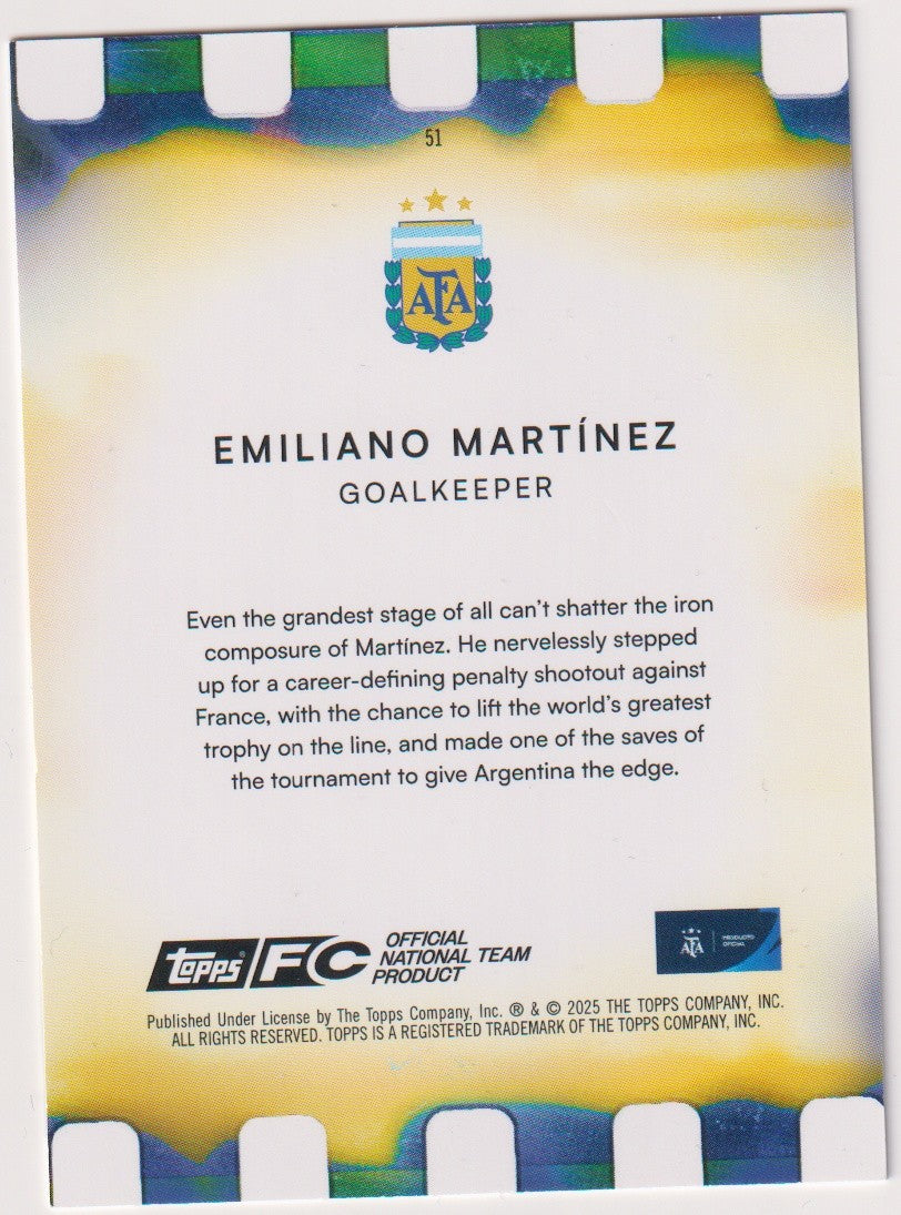 Topps Emiliano Martínez Argentina Parallel Rare – Bild 2
