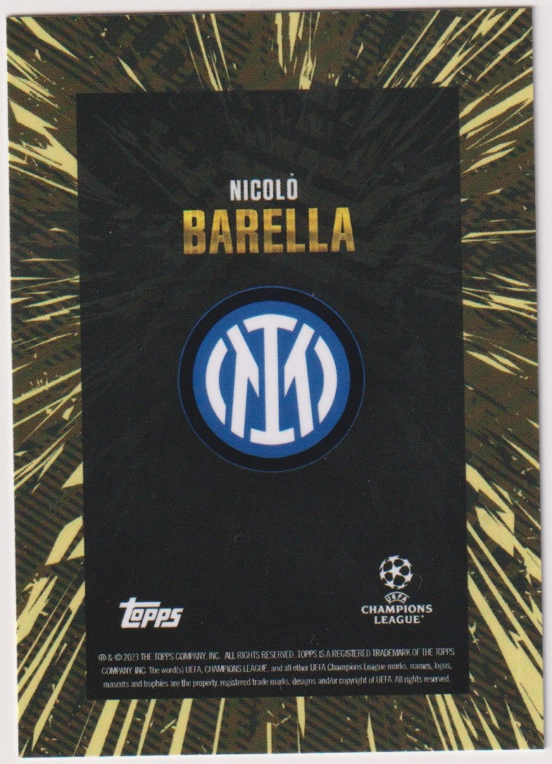 Topps Champions League Gold Nicolò Barella Inter Milan Parallel Rare Nr. 275 – Bild 2