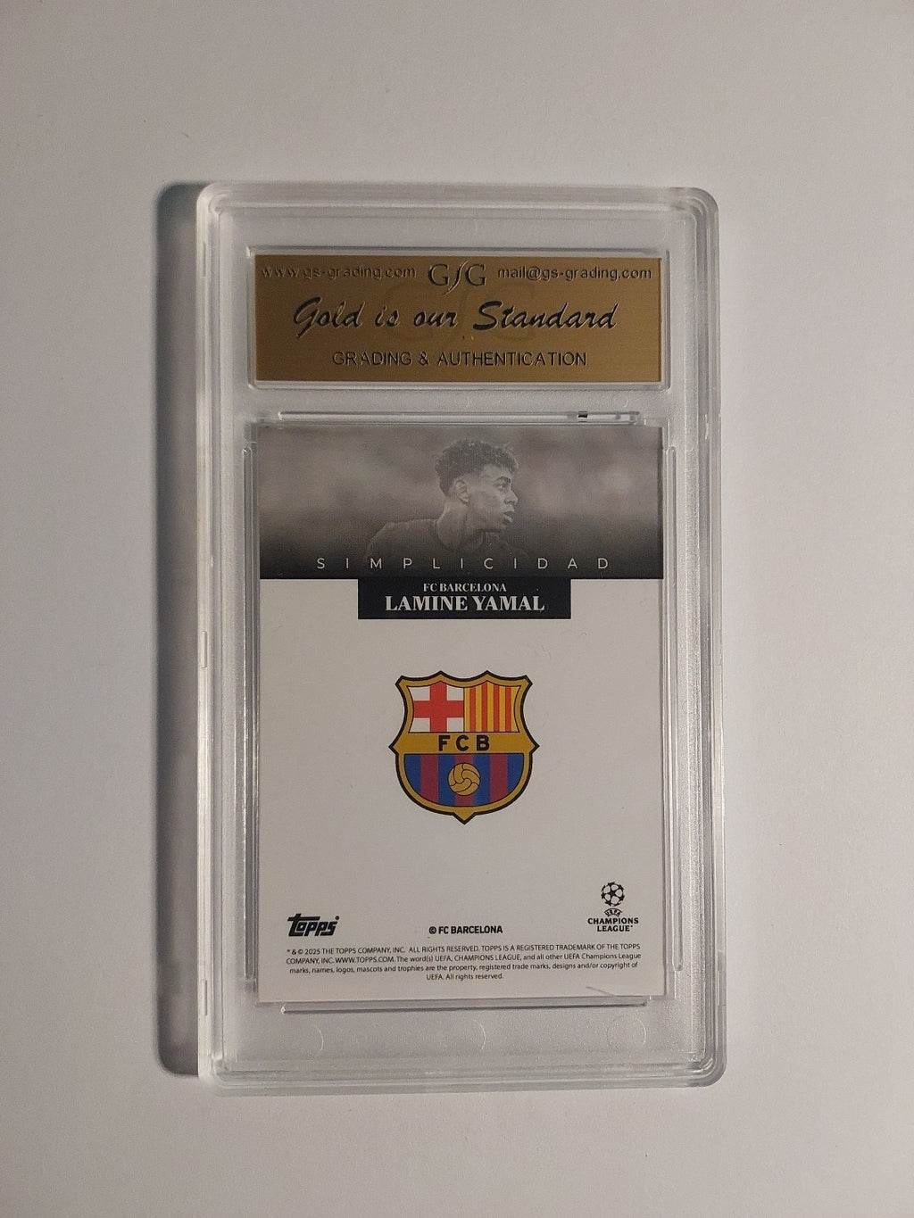 Topps Simplicidad 2024-25 Lamine Yamal Barcelona Parallel GSG 8.5 = PSA Rare Hit – Bild 2