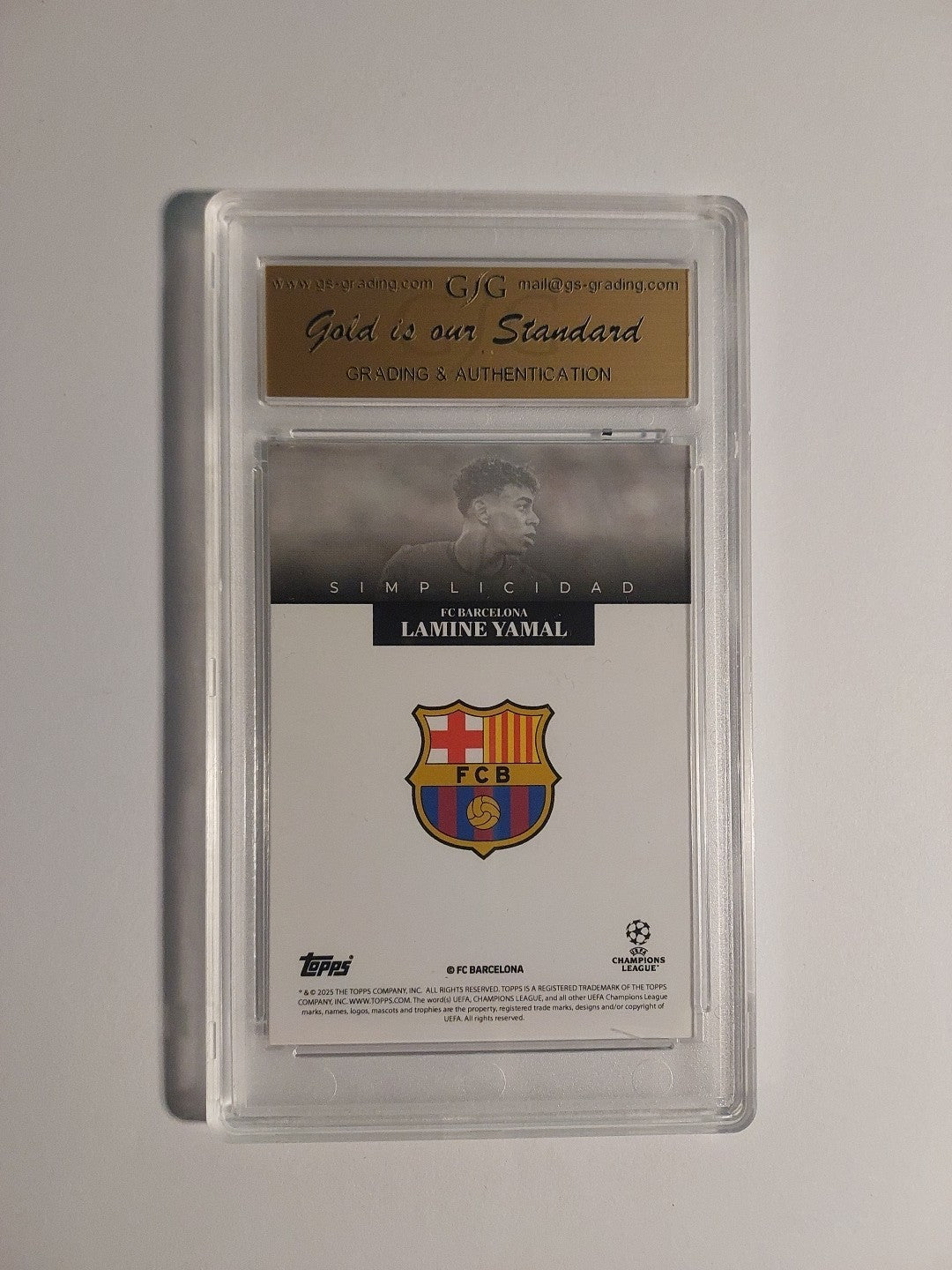 Topps Simplicidad 2024-25 Lamine Yamal Barcelona Parallel GSG 8.5 = PSA Rare Hit – Bild 2
