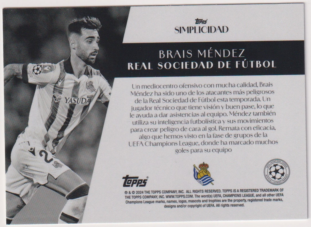 Topps SIMPLICIDAD 2024-25 Brais Méndez Real Sociedad de Fútbol UEFA Champions – Bild 2