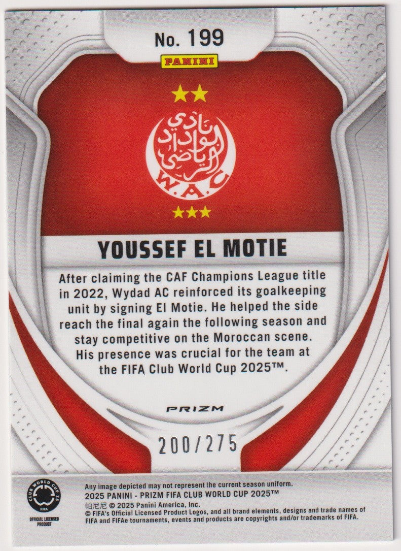 Panini Prizm 2023-24 Youssef El Motie Rookie Wydad AC FIFA Club World Cup – Bild 2