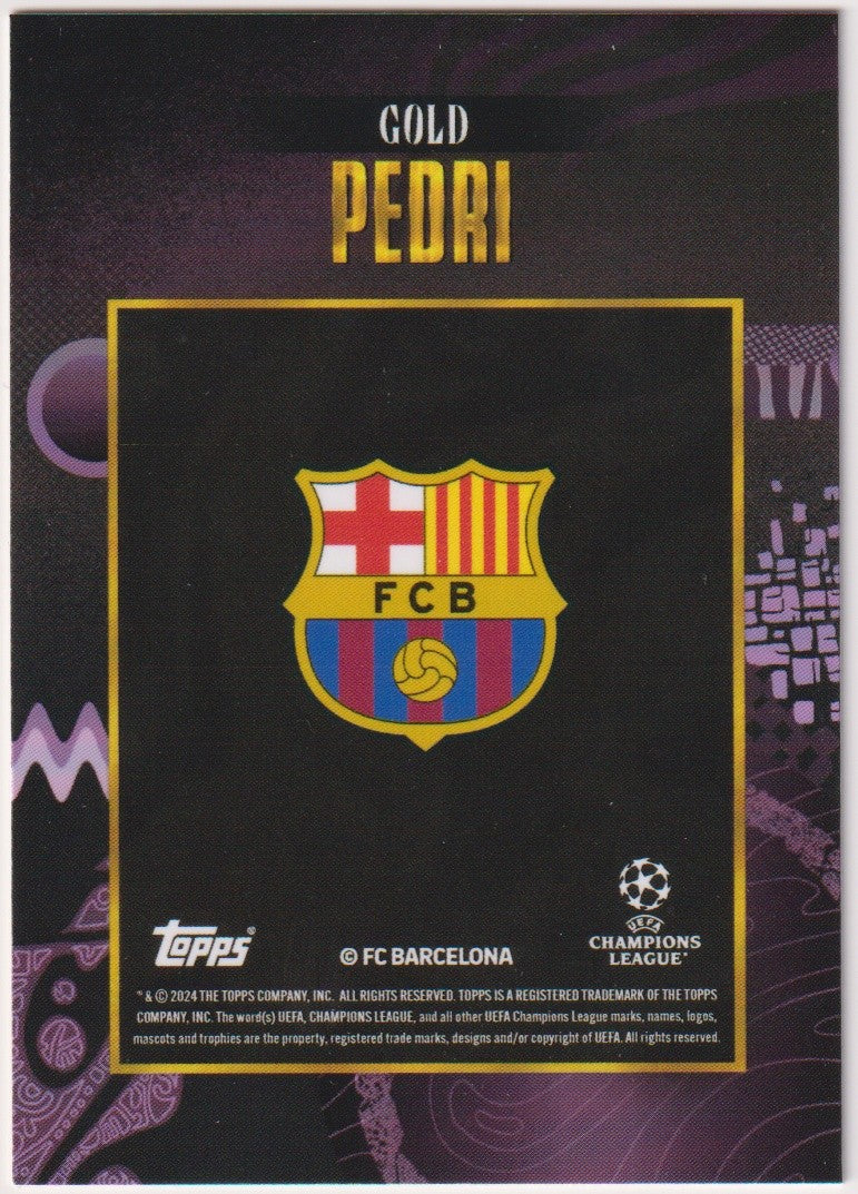 Topps Gold Pedri FC Barcelona Champions League Parallel Rare 179 – Bild 2