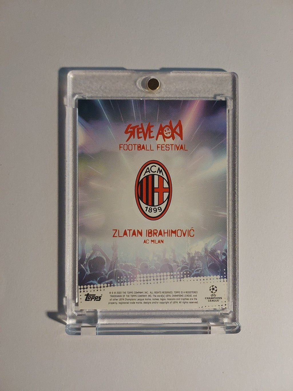 Topps Steve Aoki 2021-22 Zlatan Ibrahimovic Ac Mailand Parallel Insert Rare Hit – Bild 2