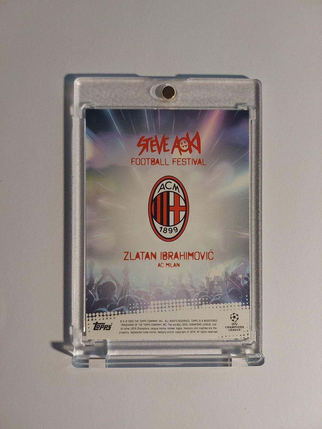 Topps Steve Aoki 2021-22 Zlatan Ibrahimovic Ac Mailand Parallel Insert Rare Hit – Bild 2