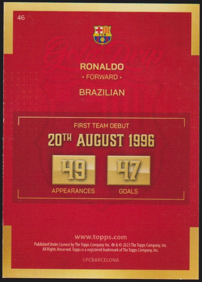 Topps 2022-23 RONALDO FC Barcelona Parallel Gold Drip Rare – Bild 2