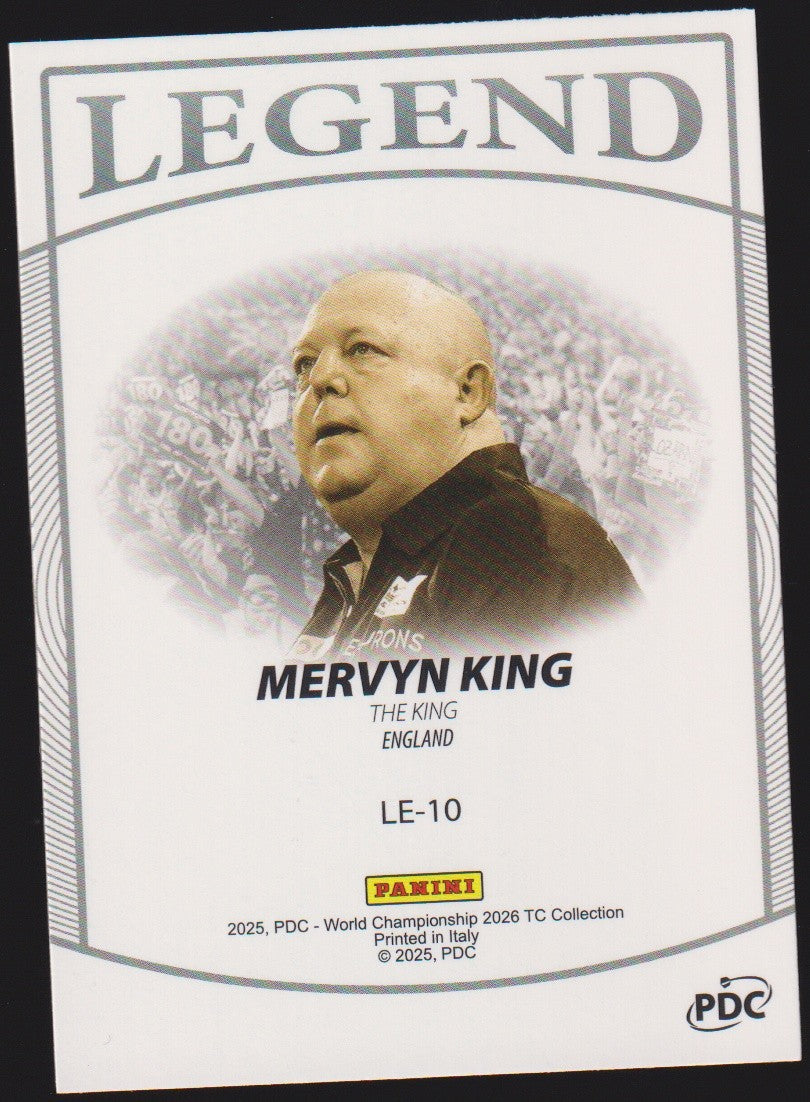 Panini PDC World Championship 2026 Mervyn King "The King" Refractor Parallel – Bild 2