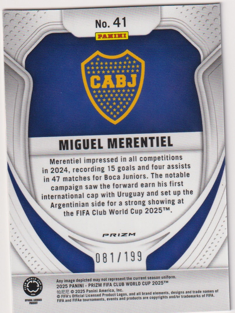 Panini Prizm 2024-25 Miguel Merentiel Rookie Boca Juniors FIFA Club World Cup – Bild 2