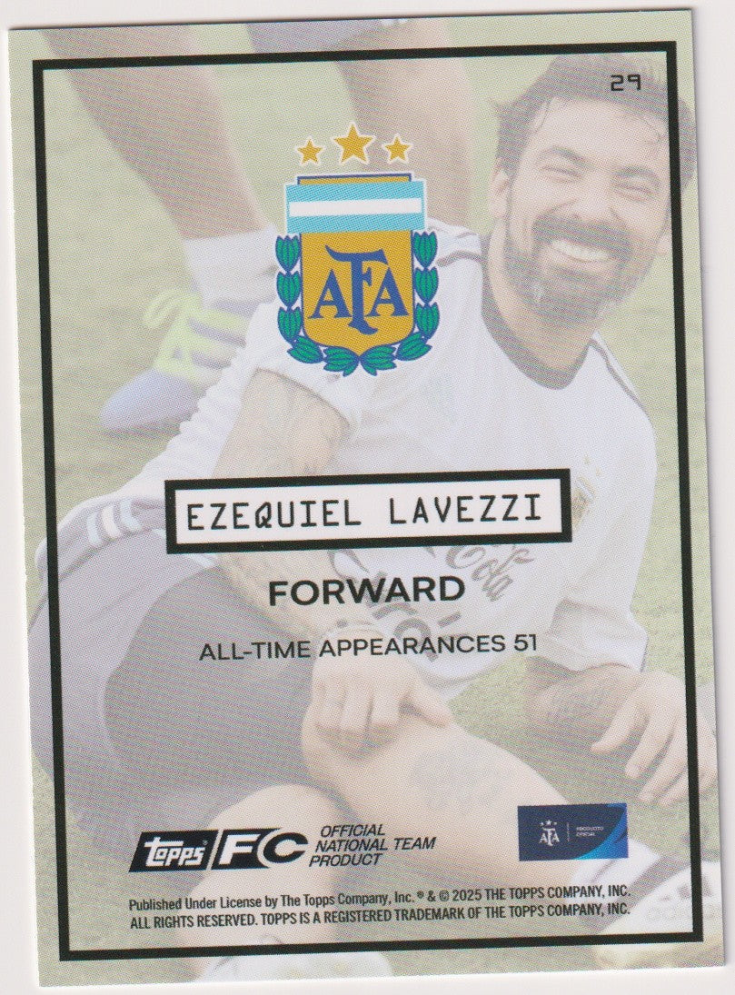 Topps FC 2025-26 Ezequiel Lavezzi Argentina Parallel Rare – Bild 2
