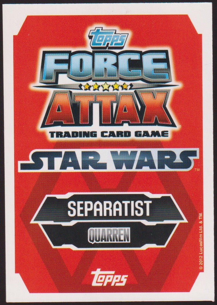Topps Star Wars 2012 Nossori Separatist Quarren TCG Rare #201 – Bild 2