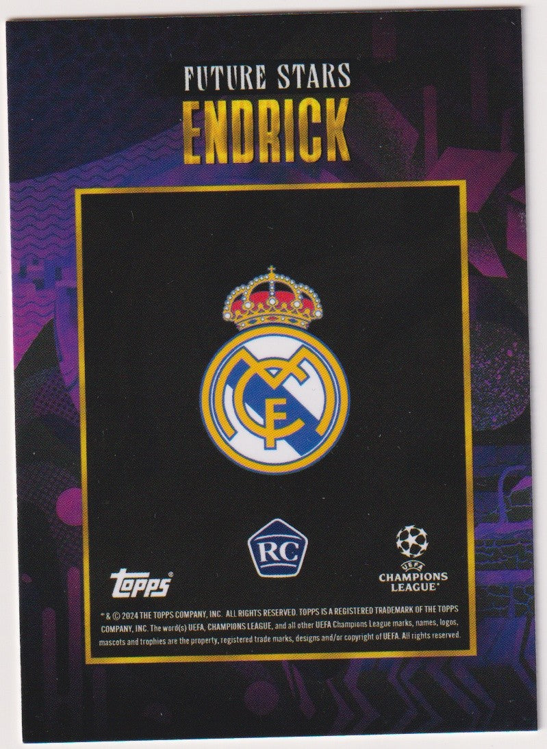 Topps Future 2023-24 Endrick Rookie Real Madrid UEFA Champions League Parallel – Bild 2