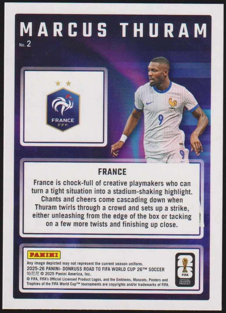 Panini Road to FIFA World Cup 26 2025-26 Marcus Thuram France Parallel Case Hit – Bild 2
