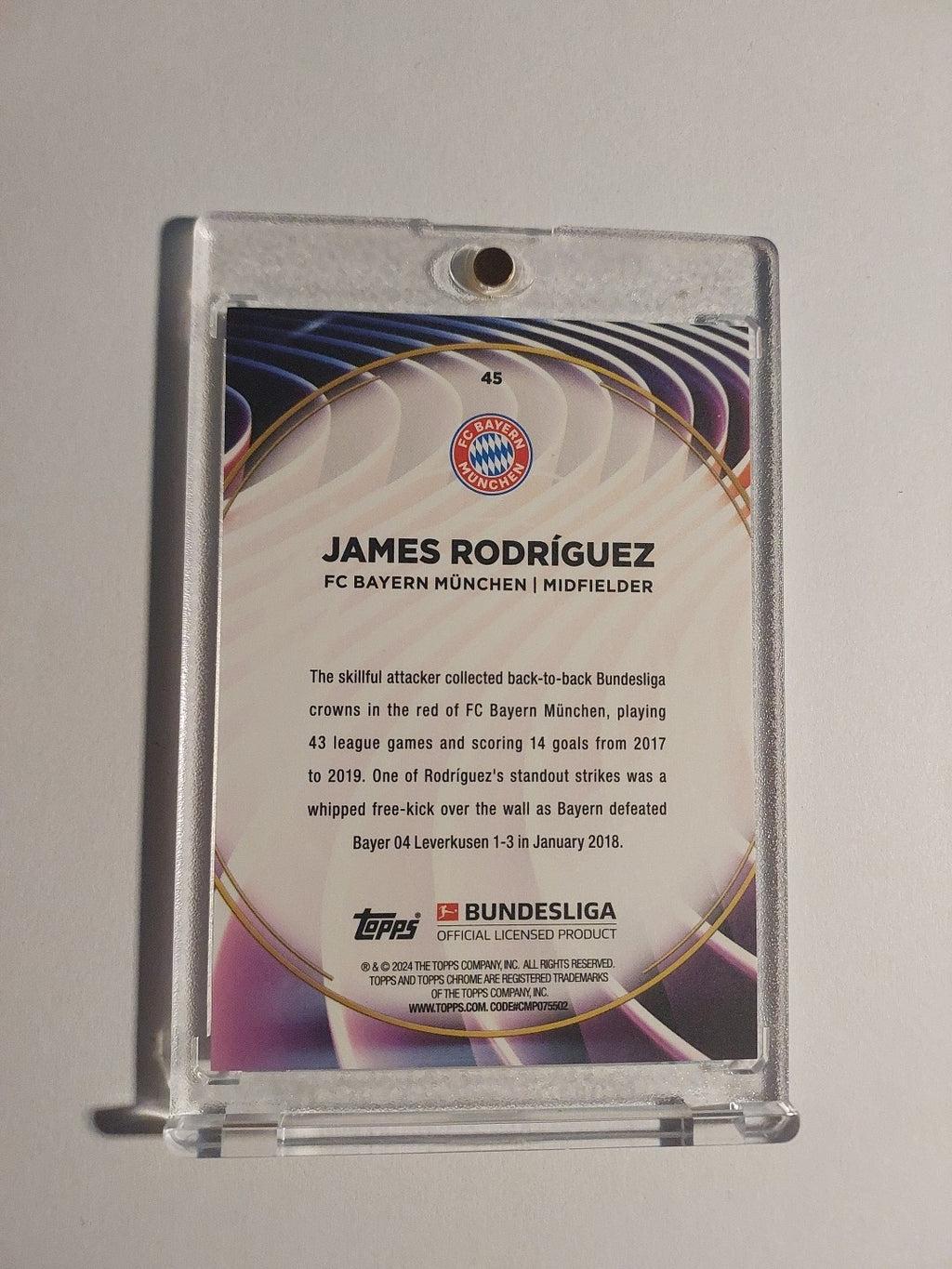 Topps 60 Jahre Bundesliga 2023-24 James Rodriguez Bayern München Parallel Rare – Bild 2