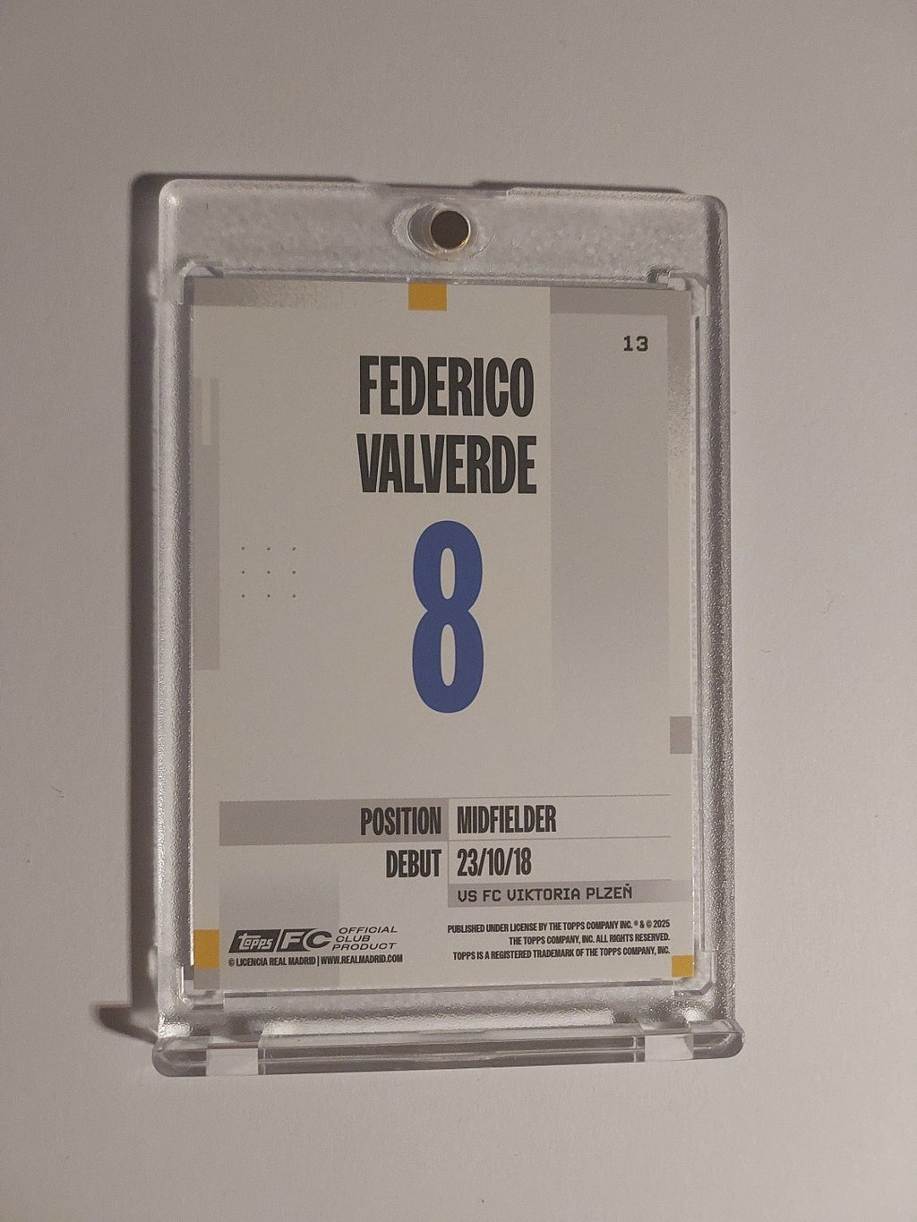 Topps Real Madrid Team Set 2024/25 Federico Valverde Static Foil Parallel – Bild 2