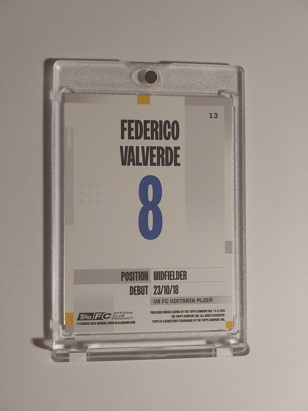 Topps Real Madrid Team Set 2024/25 Federico Valverde Static Foil Parallel – Bild 2