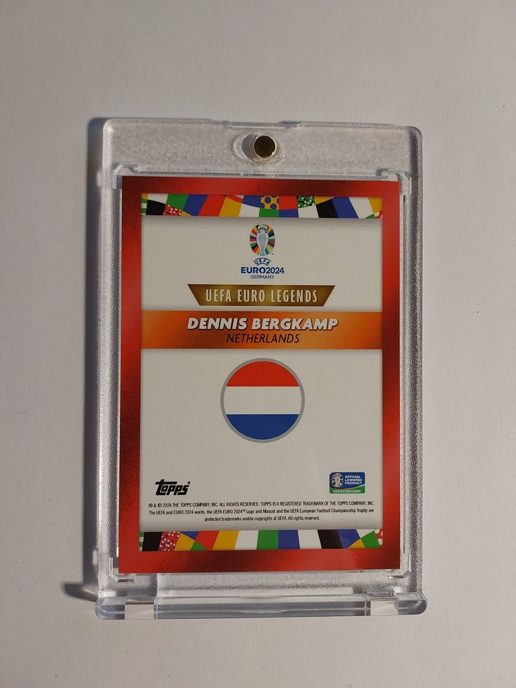 Topps Uefa Euro 2024 Dennis Bergkamp Niederlande Parallel 7/10 Refractor Rare – Bild 2