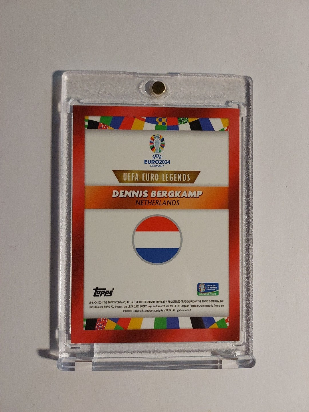 Topps Uefa Euro 2024 Dennis Bergkamp Niederlande Parallel 7/10 Refractor Rare – Bild 2