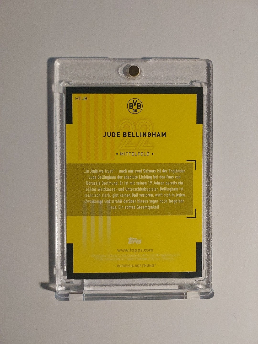 Topps Borussia Dortmund 2022-23 Jude Bellingham Parallel Ultra Rare Base Hit – Bild 2