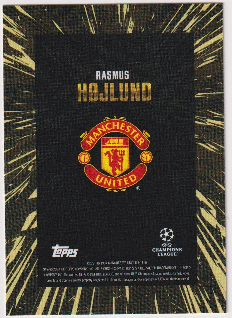 Topps X Whip 2023-24 Rasmus Hojlund Manchester United Champions League Parallel – Bild 2