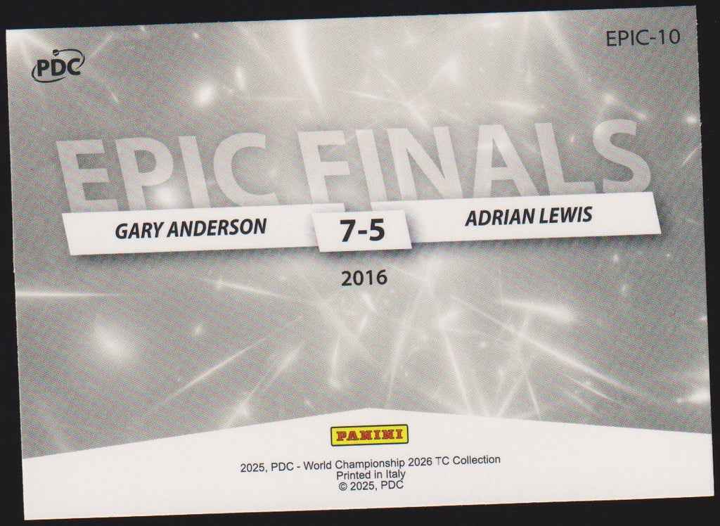 Panini PDC Championship 2026 Gary Anderson & Adrian Lewis Refractor Parallel – Bild 2