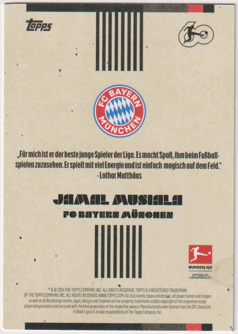 Topps Bundesliga 2023-24 Jamal Musiala FC Bayern München Parallel – Bild 2