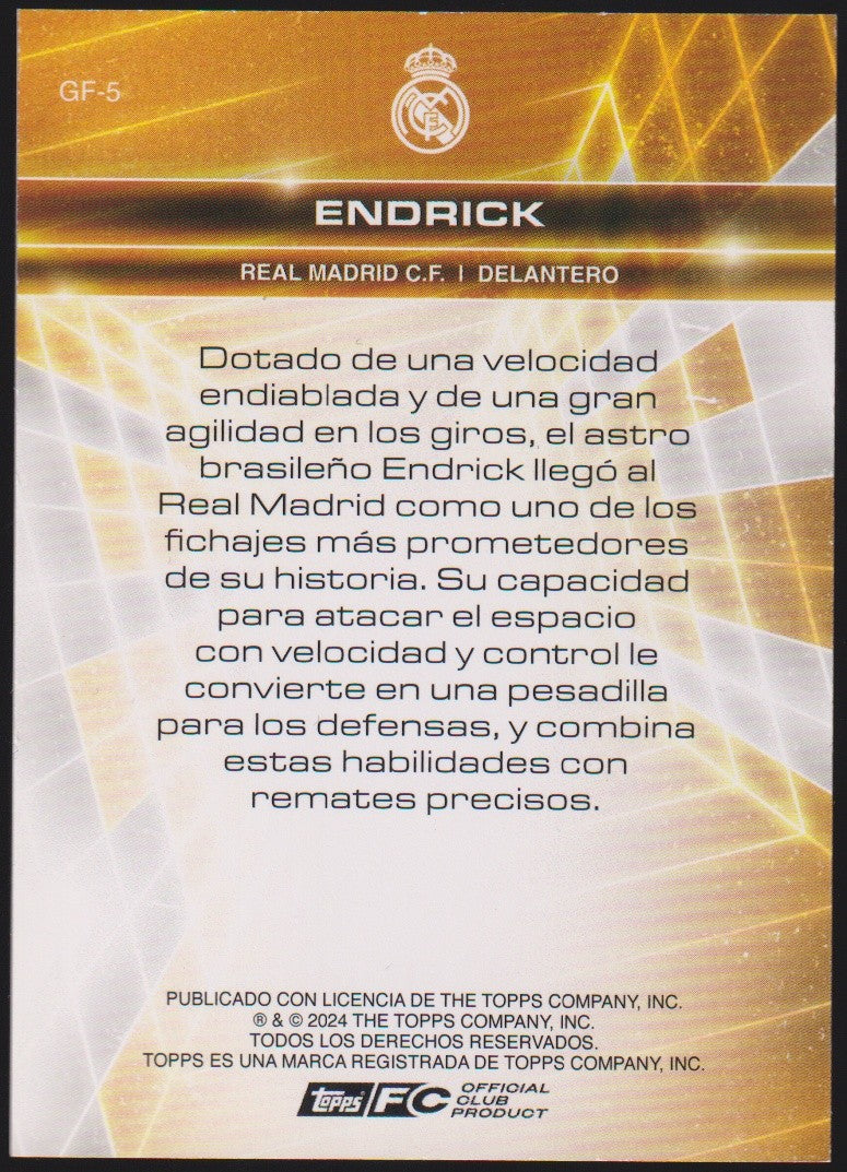 Topps 2023-24 Endrick Rookie Real Madrid C.F. Parallel Rare – Bild 2