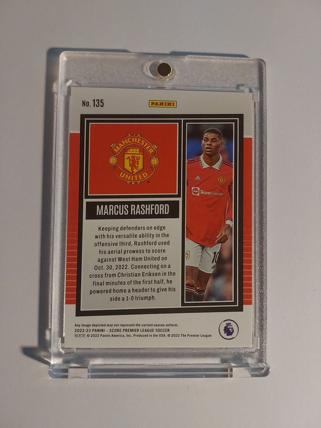 Panini Score 2022-23 Marcus Rashford Manchester United (Parallel: 8/55) – Bild 2