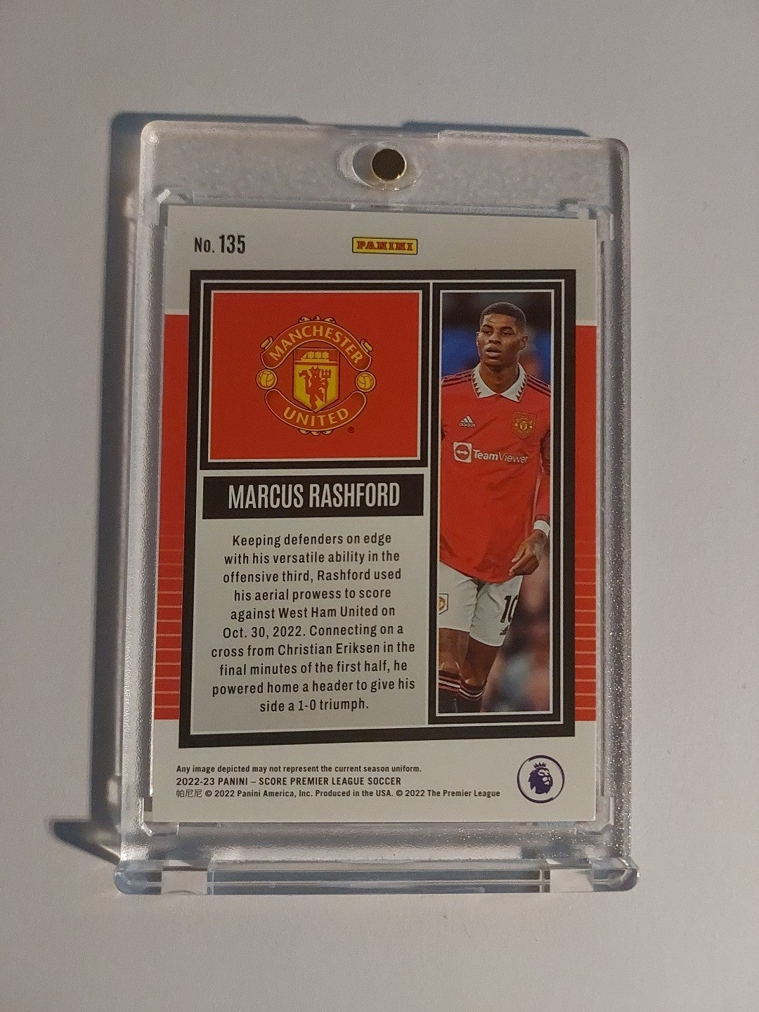 Panini Score 2022-23 Marcus Rashford Manchester United (Parallel: 8/55) – Bild 2