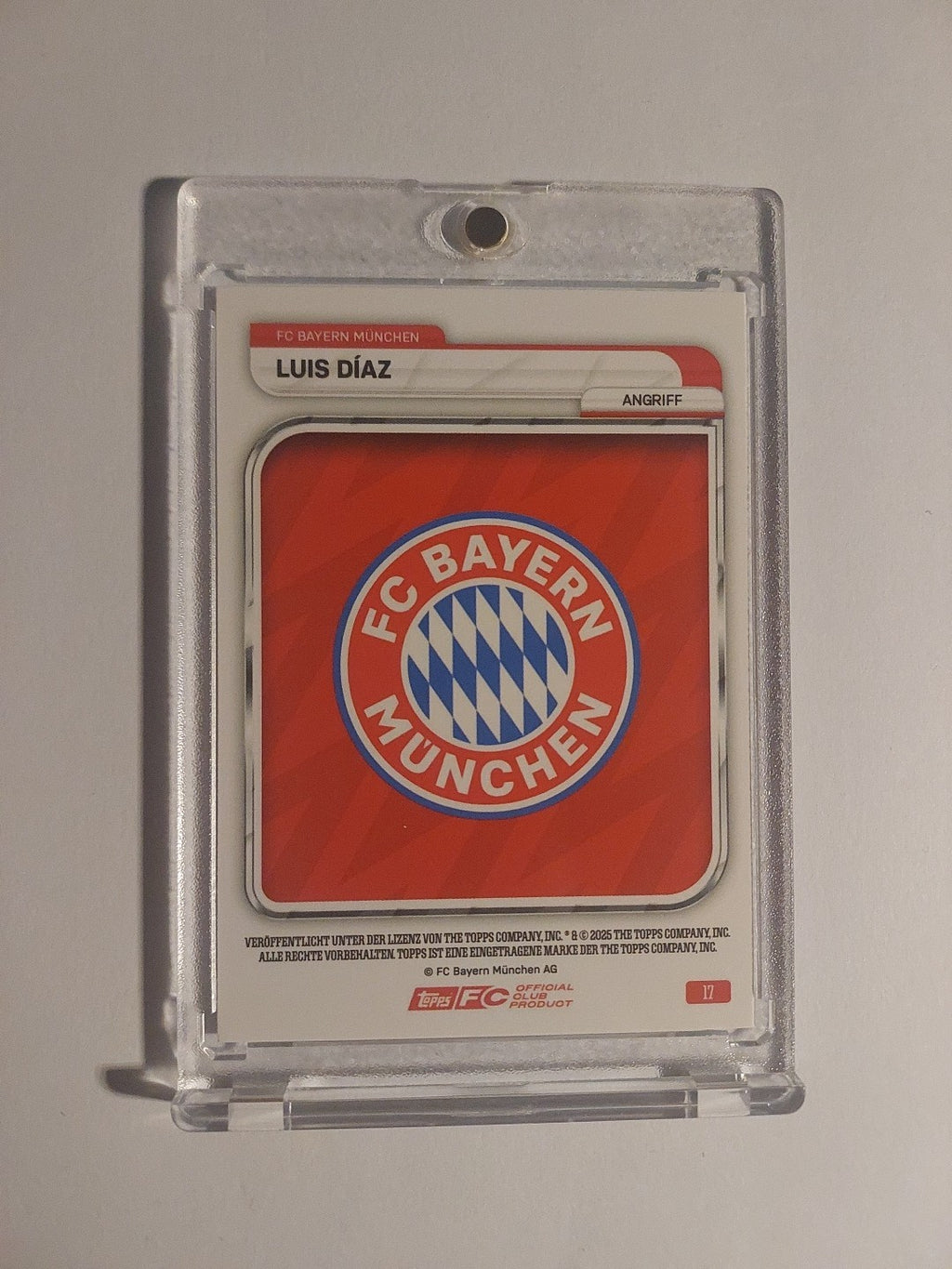 Topps Bayern Tin Collector 2025-26 Luis Diaz Parallel 210/225 Ultra Rare Hit – Bild 2