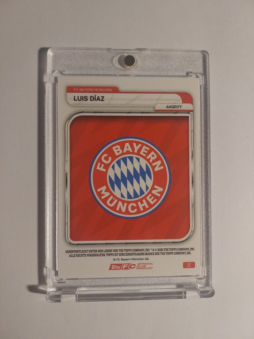 Topps Bayern Tin Collector 2025-26 Luis Diaz Parallel 210/225 Ultra Rare Hit – Bild 2