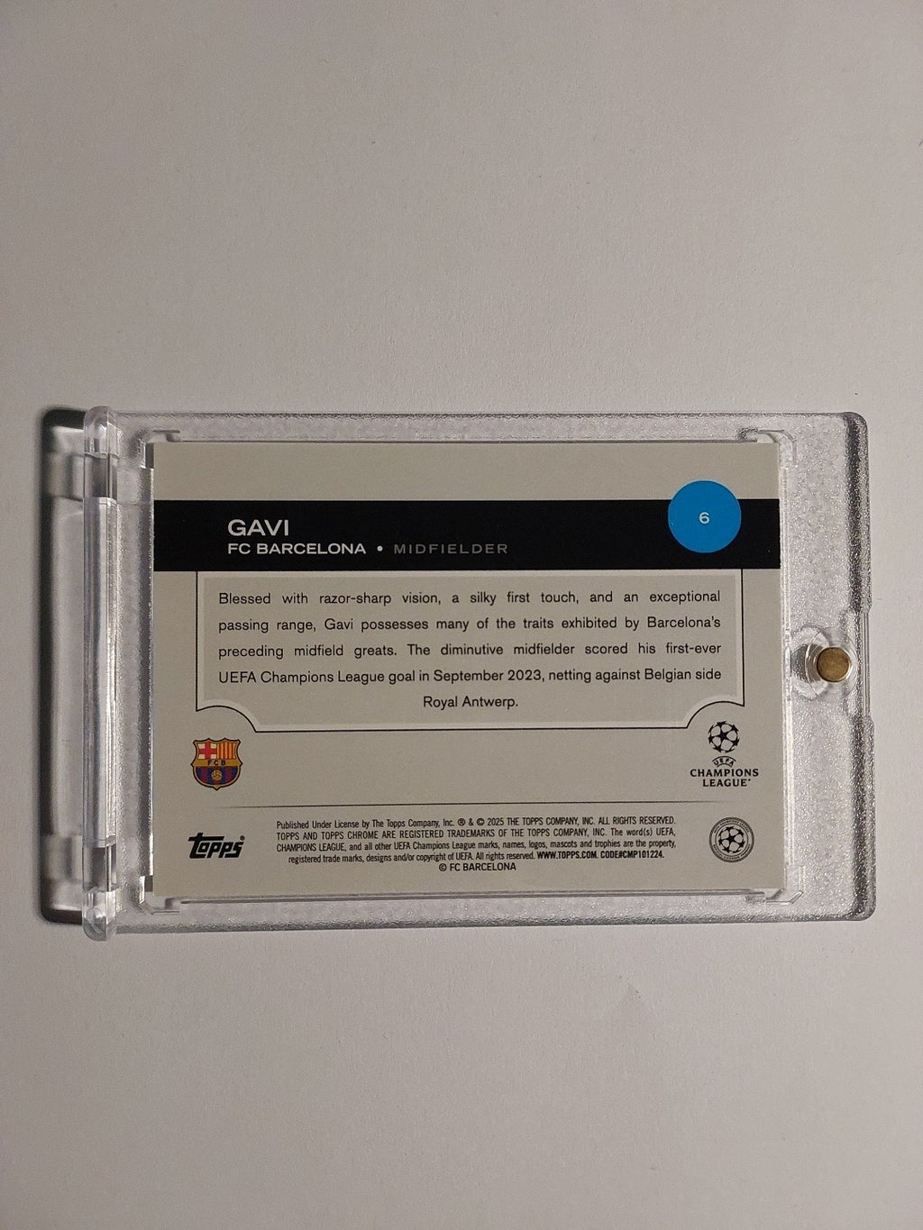 Topps UCC Flagship 2024-25 Gavi Barcelona Spanien Parallel 67/75 Refractor Rare – Bild 2