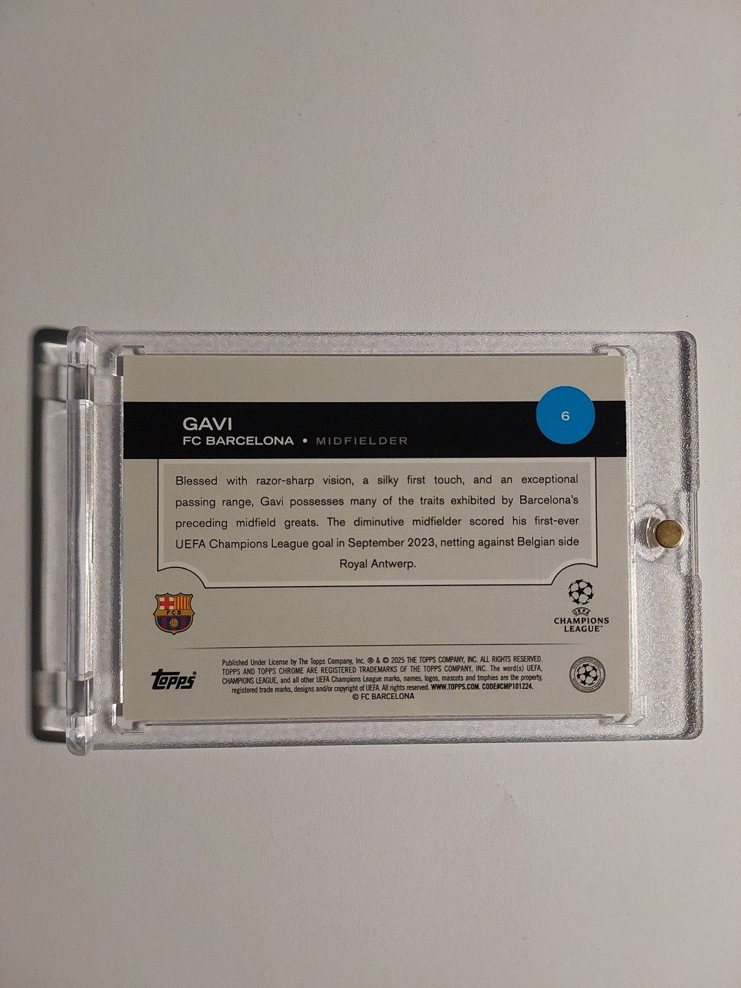 Topps UCC Flagship 2024-25 Gavi Barcelona Spanien Parallel 67/75 Refractor Rare – Bild 2