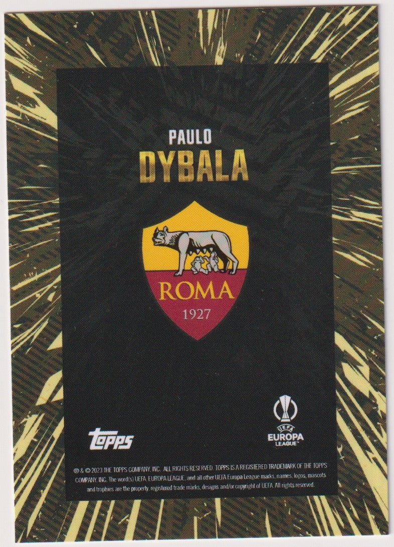 Topps Europa League Gold Line 2023-24 Paulo Dybala Roma Parallel Rare – Bild 2
