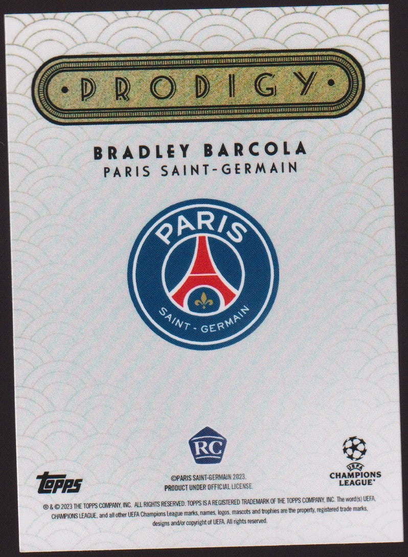 Topps Deco 2022-23 Bradley Barcola Rookie Paris Saint-Germain Parallel Rare – Bild 2