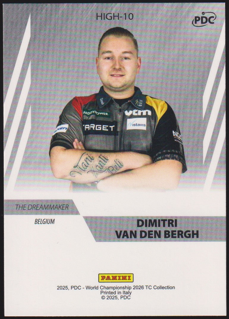 Panini PDC World Championship 2026 Dimitri Van den Bergh Refractor Parallel – Bild 2