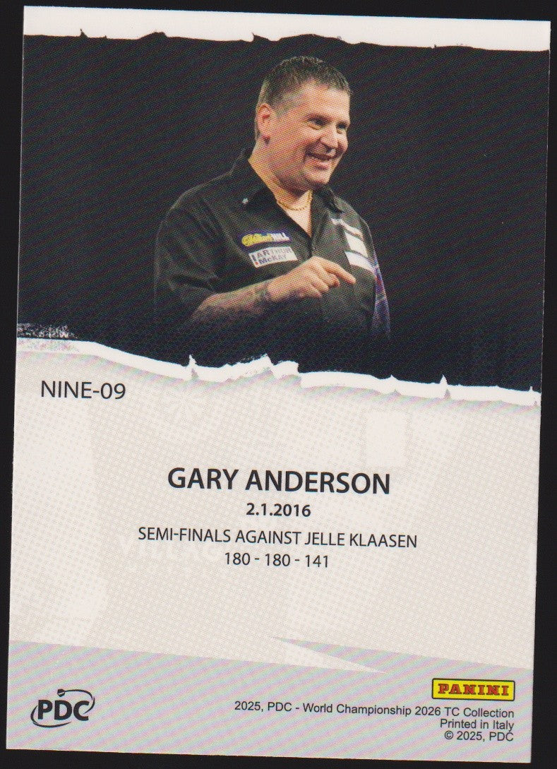 Panini PDC World Championship 2026 Gary Anderson Refractor Parallel – Bild 2