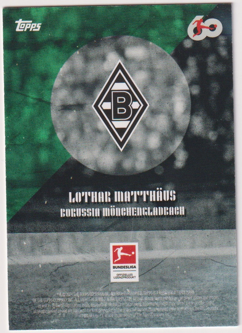 Topps Lothar Matthäus Borussia Mönchengladbach Parallel Rare – Bild 2